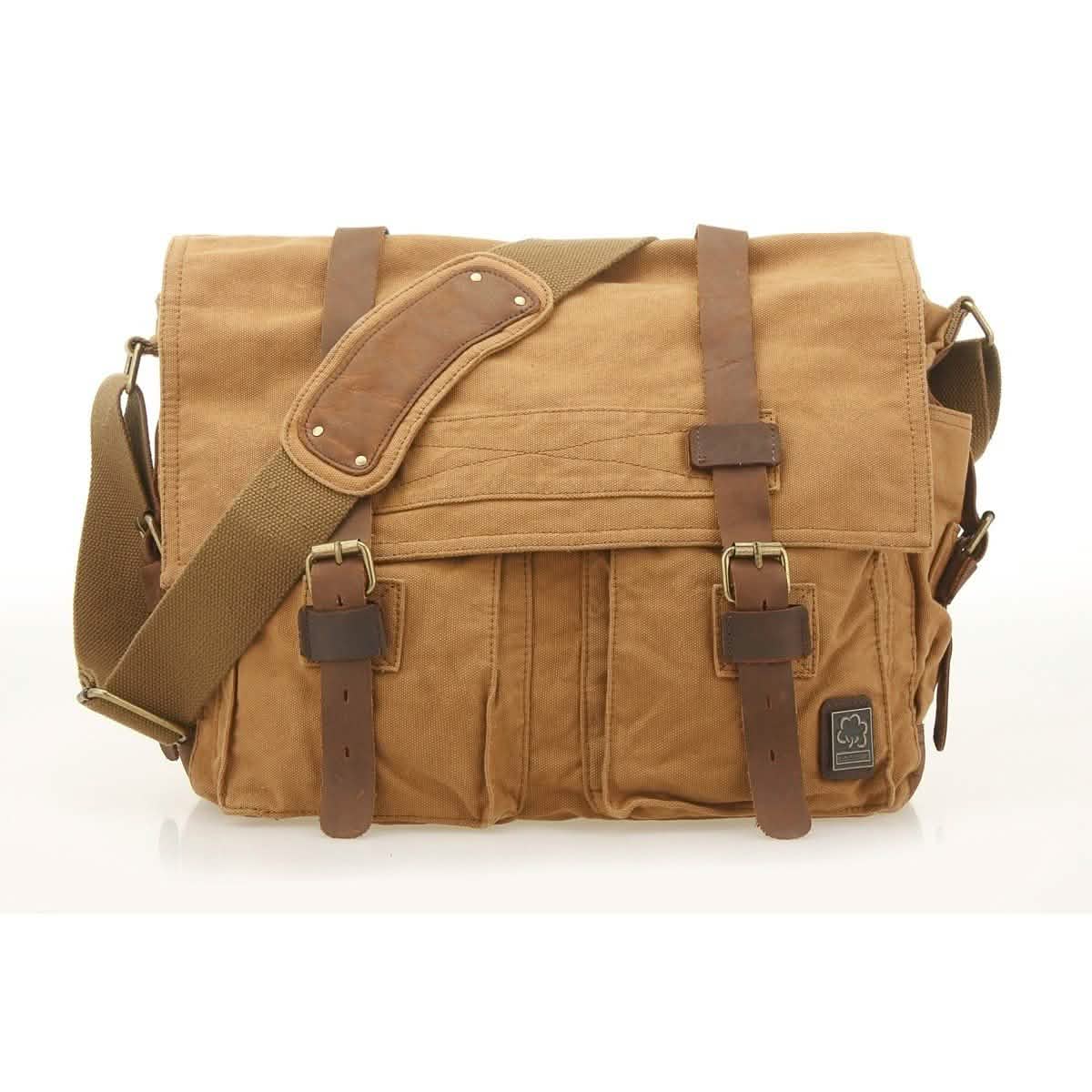 Military Vintage Canvas Crossbody Messenger Bag - Assorted Sizes