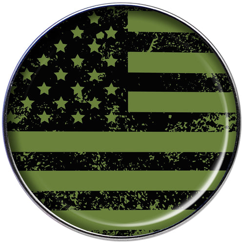 16G 1/4 Green American Flag Tragus Cartilage Earring